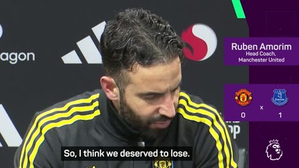 Man United 'deserved to lose' against 10-men Everton - Amorim