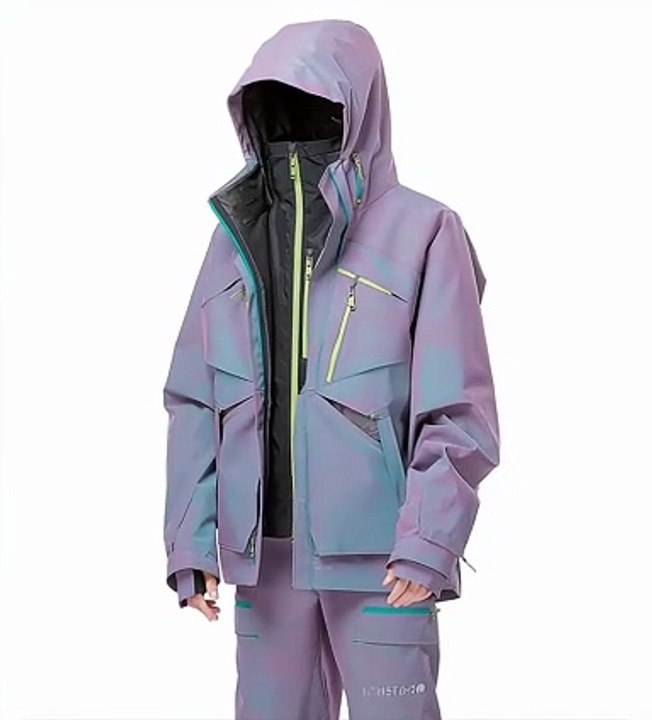 A product photo of an epic outdoor jacket in blue