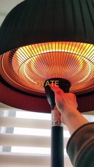 Black 1500w Freedstanding Patio Heaters Electric Infrared Heaters Outdoor Heaters