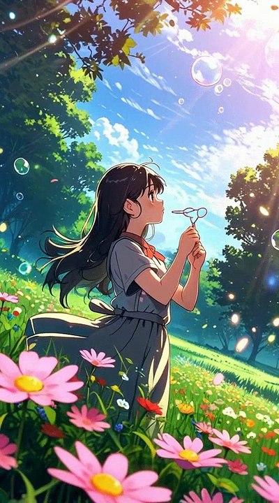 Sunlit Blooming Bubbles