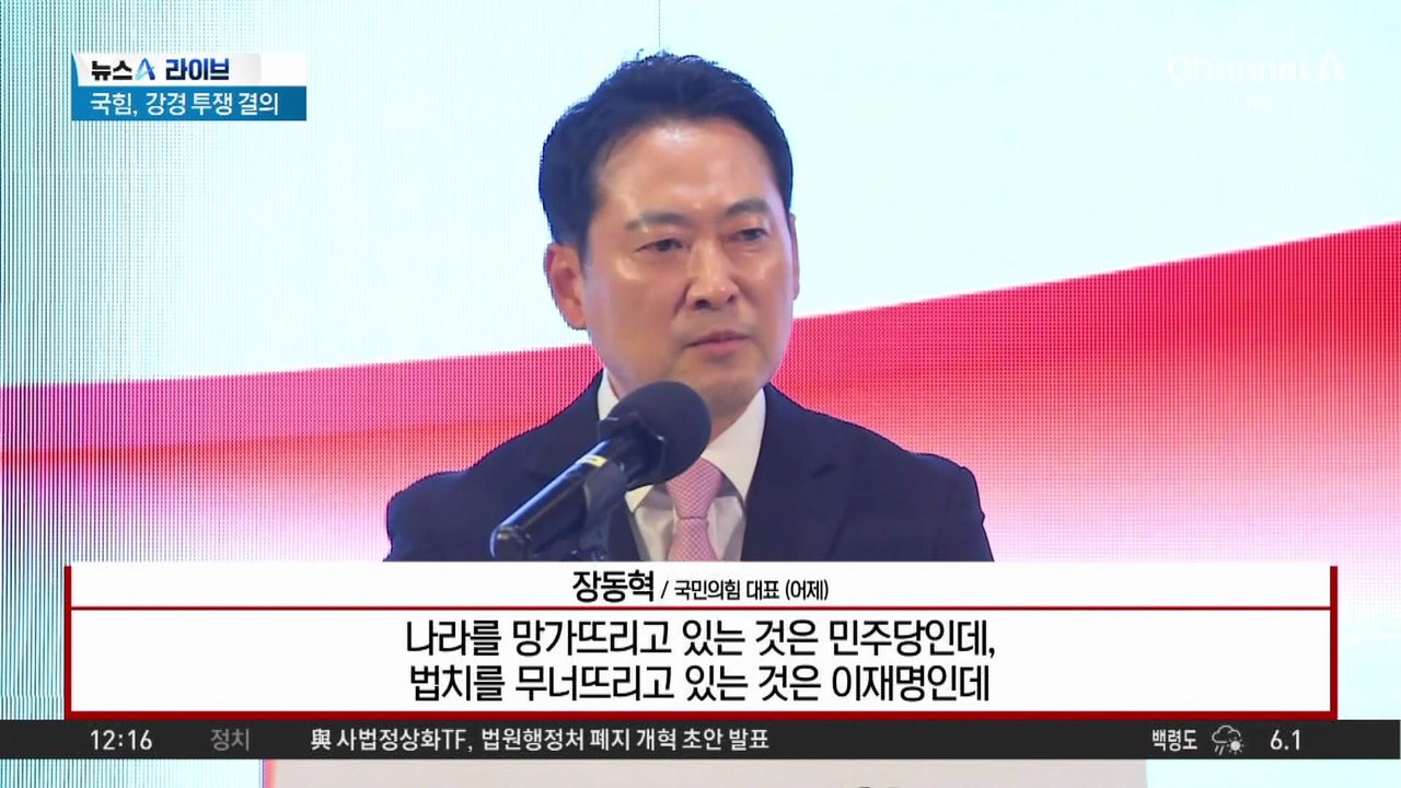국민의힘, 추경호 체포동의안두고 강경 투쟁 결의…민주당, 내란재판부 공식화