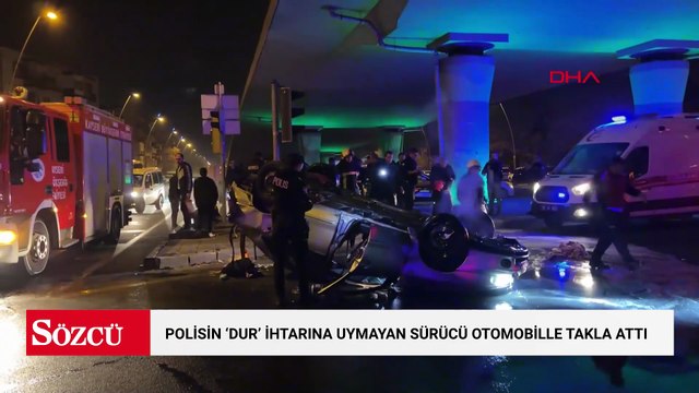 Kayseri'de polisin ‘dur’ ihtarına uymayan sürücü otomobille takla attı: 2 yaralı