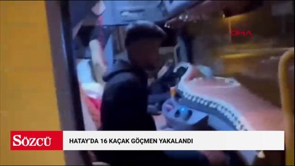 Hatay'da 16 kaçak göçmen yakalandı; 2 kişi tutuklandı