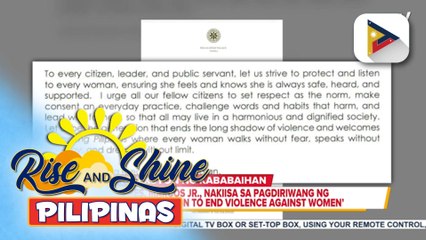 PBBM, nakiisa sa pagdiriwang ng ‘18-Day Campaign to End Violence Against Women’