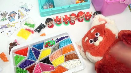 Disney Turning Red DIY Aqua Beads Craft Activity Kit! Mei and Red Panda Transform
