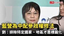 藍營為中配參政權修法 劉世芳：排除特定國家、地區才是標籤化