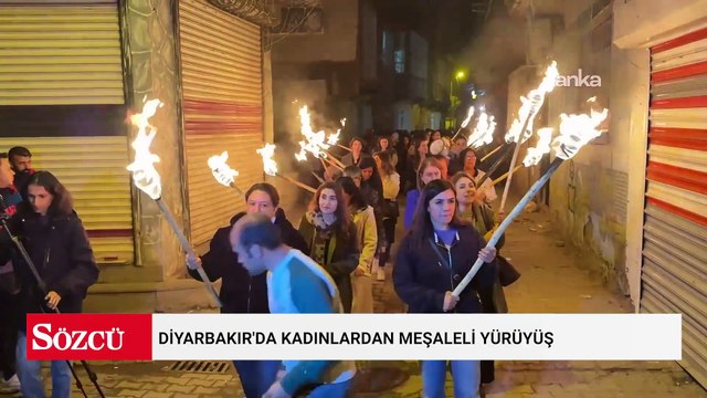 Diyarbakır'da kadınlardan meşaleli yürüyüş