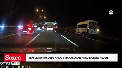 TEM’de Korku Dolu Anlar: Makas Atan Araç Kazaya Neden Oldu