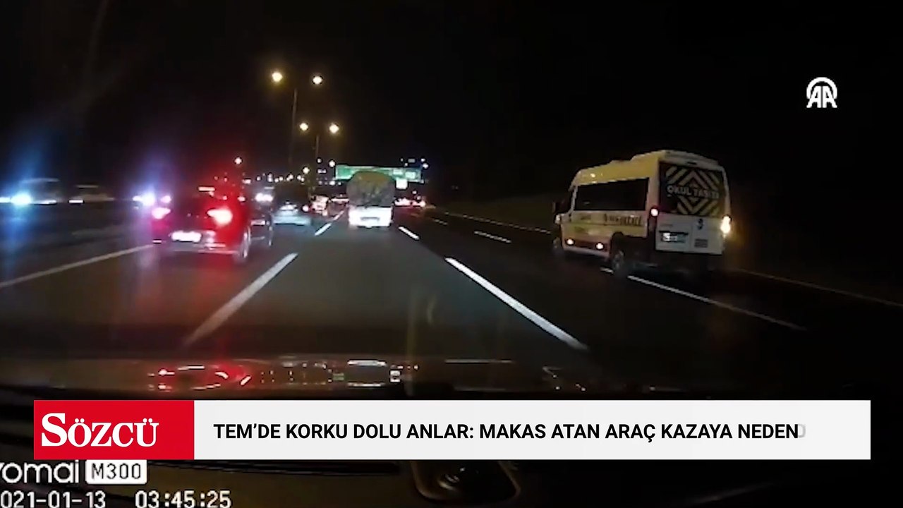 TEM’de Korku Dolu Anlar: Makas Atan Araç Kazaya Neden Oldu