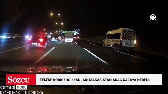 TEM’de Korku Dolu Anlar: Makas Atan Araç Kazaya Neden Oldu