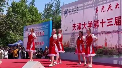 Russian Dance Performance at Tianjin University | Beautiful Cultural Show!