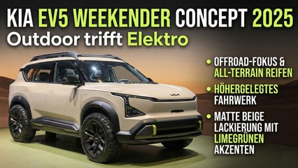 Kia EV5 Weekender Concept (2025) – Kompaktes Elektro-SUV für Abenteuerfans
