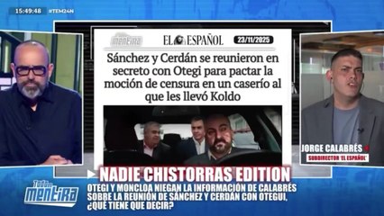 ¡Tiembla La Moncloa! Jorge Calabrés desliza que saldrán fotos de los encuentros entre Sánchez y Otegi