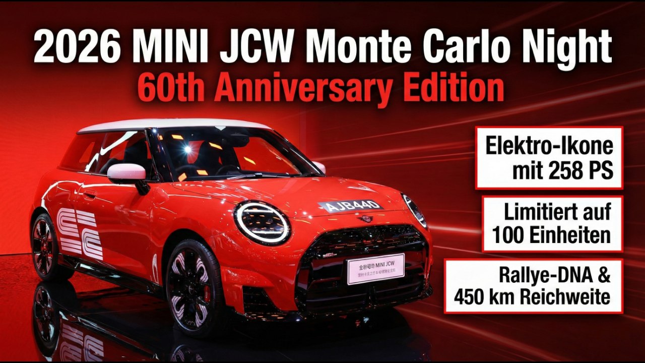 MINI JCW Monte Carlo Night 2026 – Elektro-Sondermodell mit Rallye-DNA