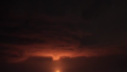 Fireballs Light Up Kyiv's Sky During Fierce Russian Attack