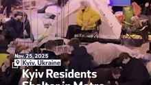 Kyiv Residents Shelter In Metro Amid Russian Strikes