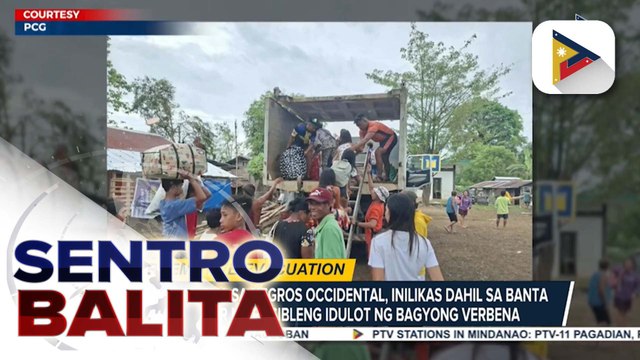 Ilang pamilya sa Negros Occidental, inilikas dahil sa banta ng lahar na posibleng idulot ng Bagyong #VerbenaPH
