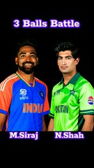 Naseem Shah Vs Mohammad Siraj 3 Balls Battle #viral #cricketlover #foryou (Real Cricket 24)