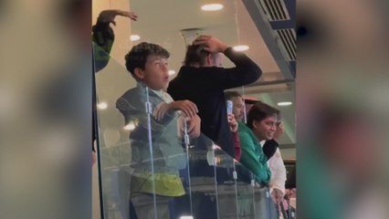 La reacción del hijo de Cristiano a su gol de chilena: no se lo podía creer