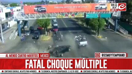 Impresionante choque múltiple termina con la vida de al menos cuatro personas. Mirá el video