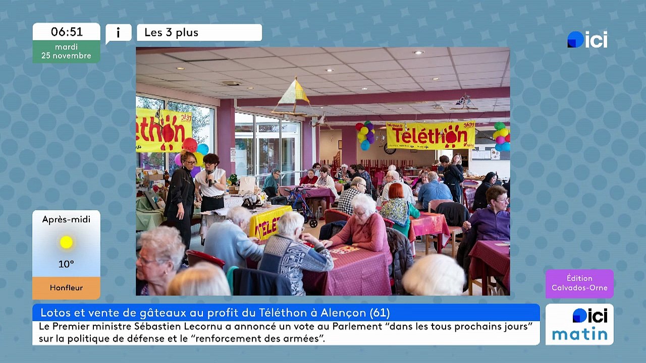 25/11/2025 - ici matin parici Normandie (Calvados - Orne) en vidéo