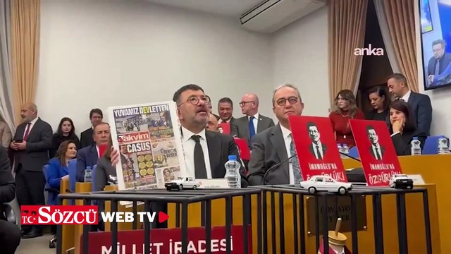 Meclis'te İmamoğlu protestosu