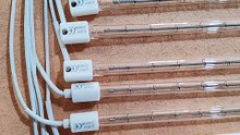 Short wave infrared quartz emitter infrared heat lamp halogen lamp for PVC membrane vacuum press