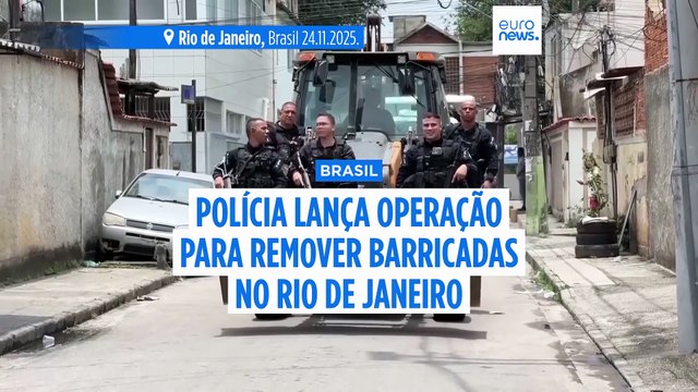 Polícia brasileira desmantela barricadas nas favelas do Rio de Janeiro