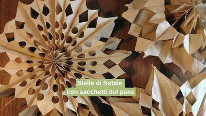 Stelle di Natale con sacchetti del pane (VIDEO)