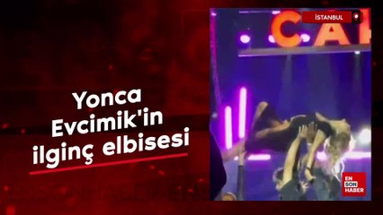 Yonca Evcimik'in ilginç elbisesi