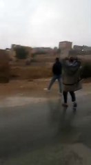 الحافلة التي جرفتها السيول في الزرقاء