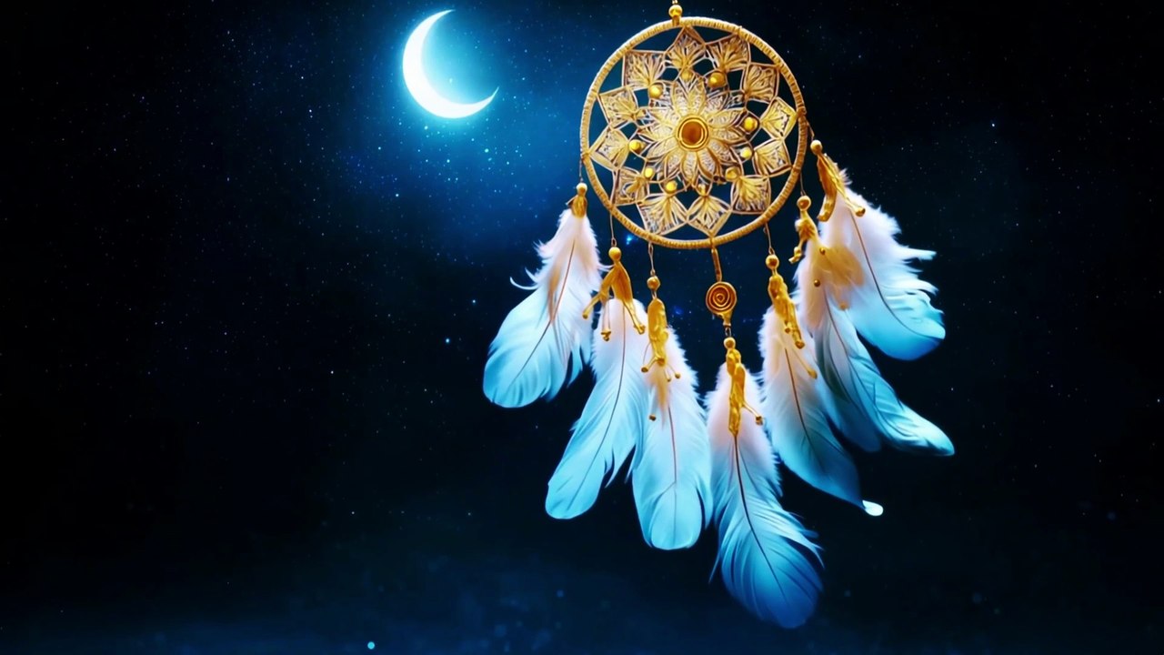 Dors en douceur sous un attrape-rêves avec une musique calme 4K