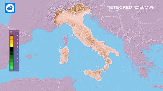 Nuova perturbazione con aria fredda e nevicate sui rilievi Centro-Meridionali fino a quote di bassa montagna