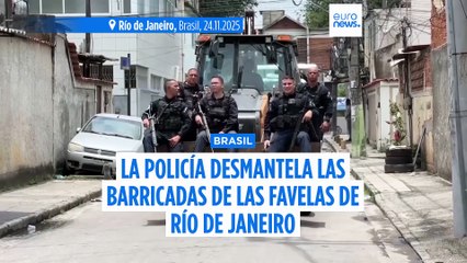 La Policía brasileña desmantela las barricadas de las bandas de narcotraficantes en las favelas de Río