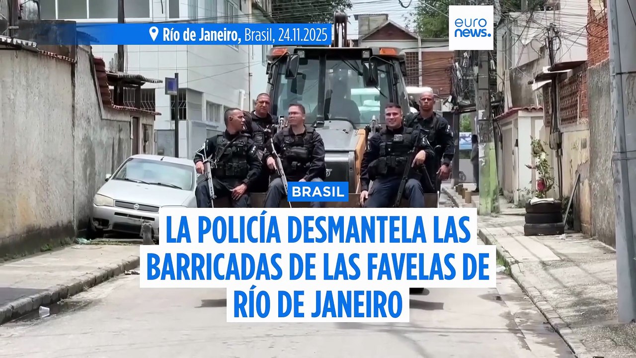 La Policía brasileña desmantela las barricadas de las bandas de narcotraficantes en las favelas de Río
