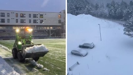 Juve, guarda che neve: le immagini da Bodo in vista della sfida di Champions League
