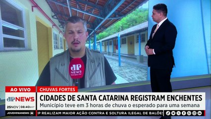 Cidades de Santa Catarina sofrem com enchentes após fortes chuvas