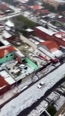 Granizo transforma Ponta Grossa e deixa bairros com aparência de nevada