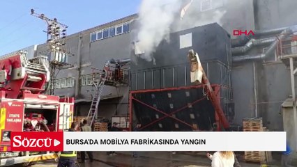 Bursa'da mobilya fabrikasında yangın; müdahale eden işçi yaralandı