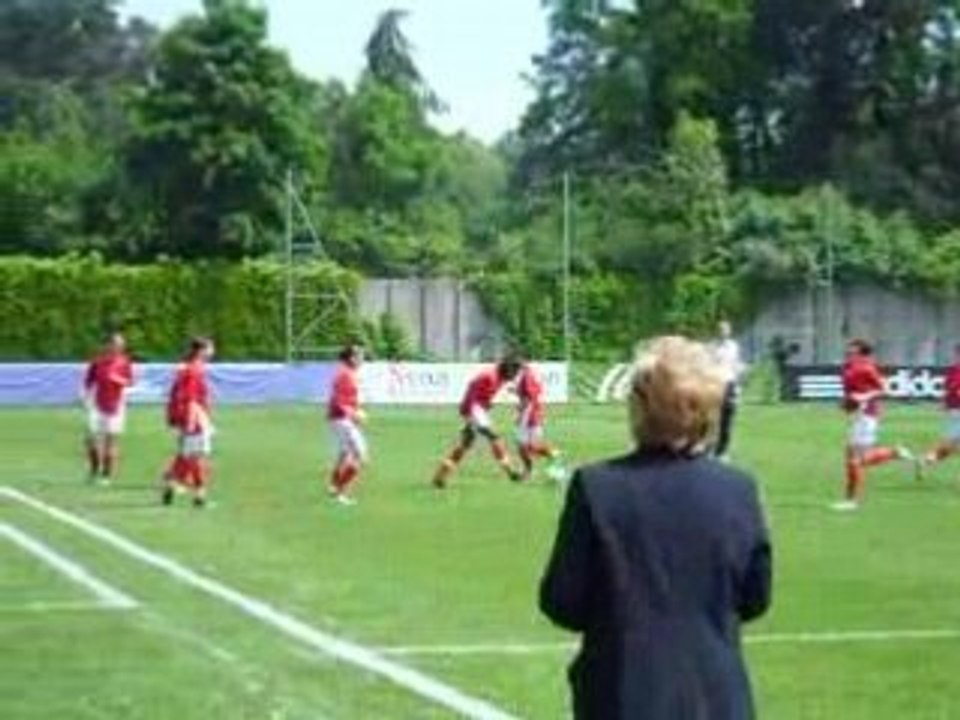 Echauffement equipe de france 17 ans et Allemagne