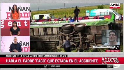 Hablo el padre Paco Olveira que iba en el micro con militantes que volcó en la ruta 2