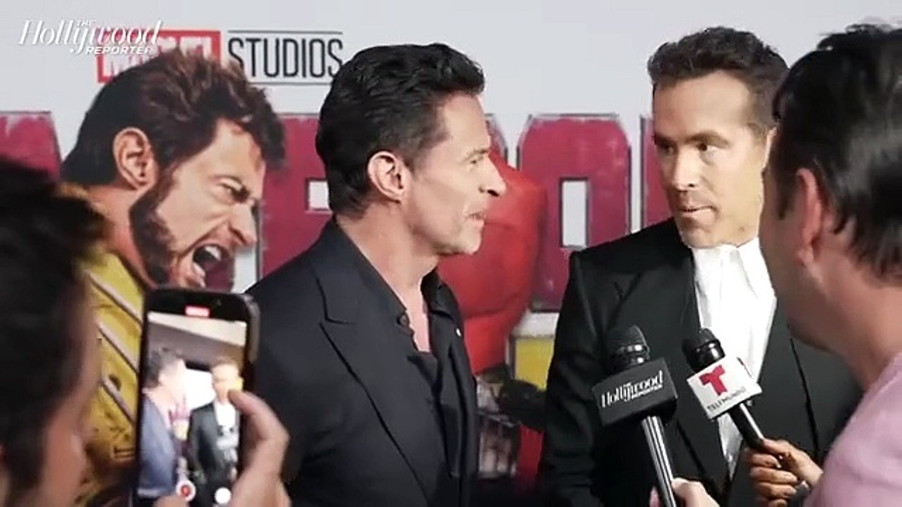 Ryan Reynolds & Hugh Jackman Crack Jokes and Talk Working on Marvel's 'Deadpool & Wolverine' Together | THR Video
