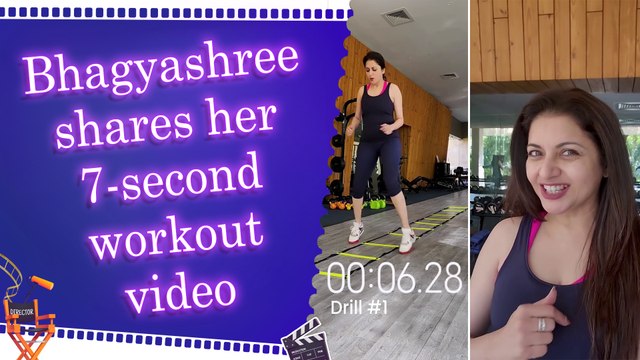 Bhagyashree demonstrates how simple exercise can boost agility, mobility and coordination