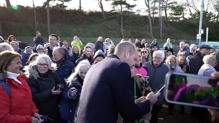 William receives a warm welcome at ‘freezing’ Colwyn Bay