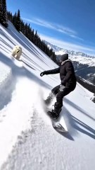 Snow Skating Adventure with a Polar Bear Chase