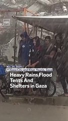 Heavy Rains Flood Tents And Shelters In Gaza