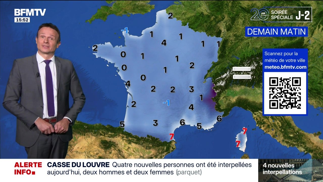 La météo pour ce mercredi 26 novembre 2025