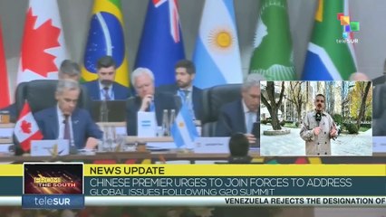 Chinese premier urges to join forces to address global issues following G20 Summit