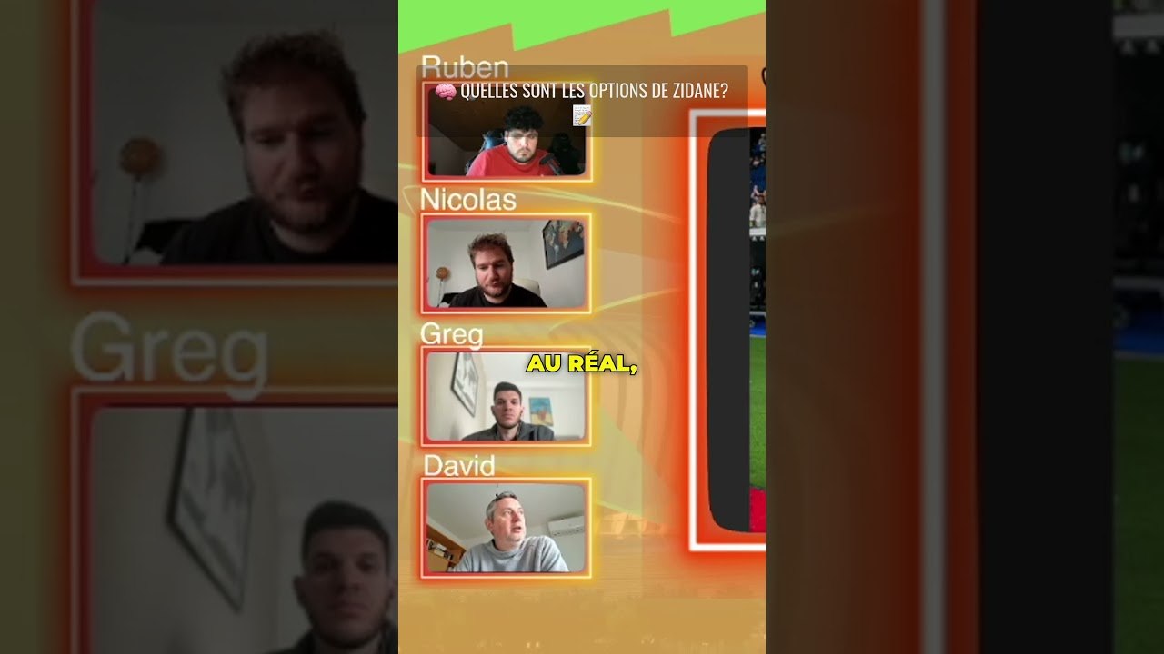 Quelles sont les options de Zidane #foot #fifa #football