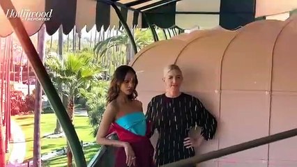 Zoe Saldaña & Stylist Petra Flannery Cover Shoot Behind the Scenes | THR Video